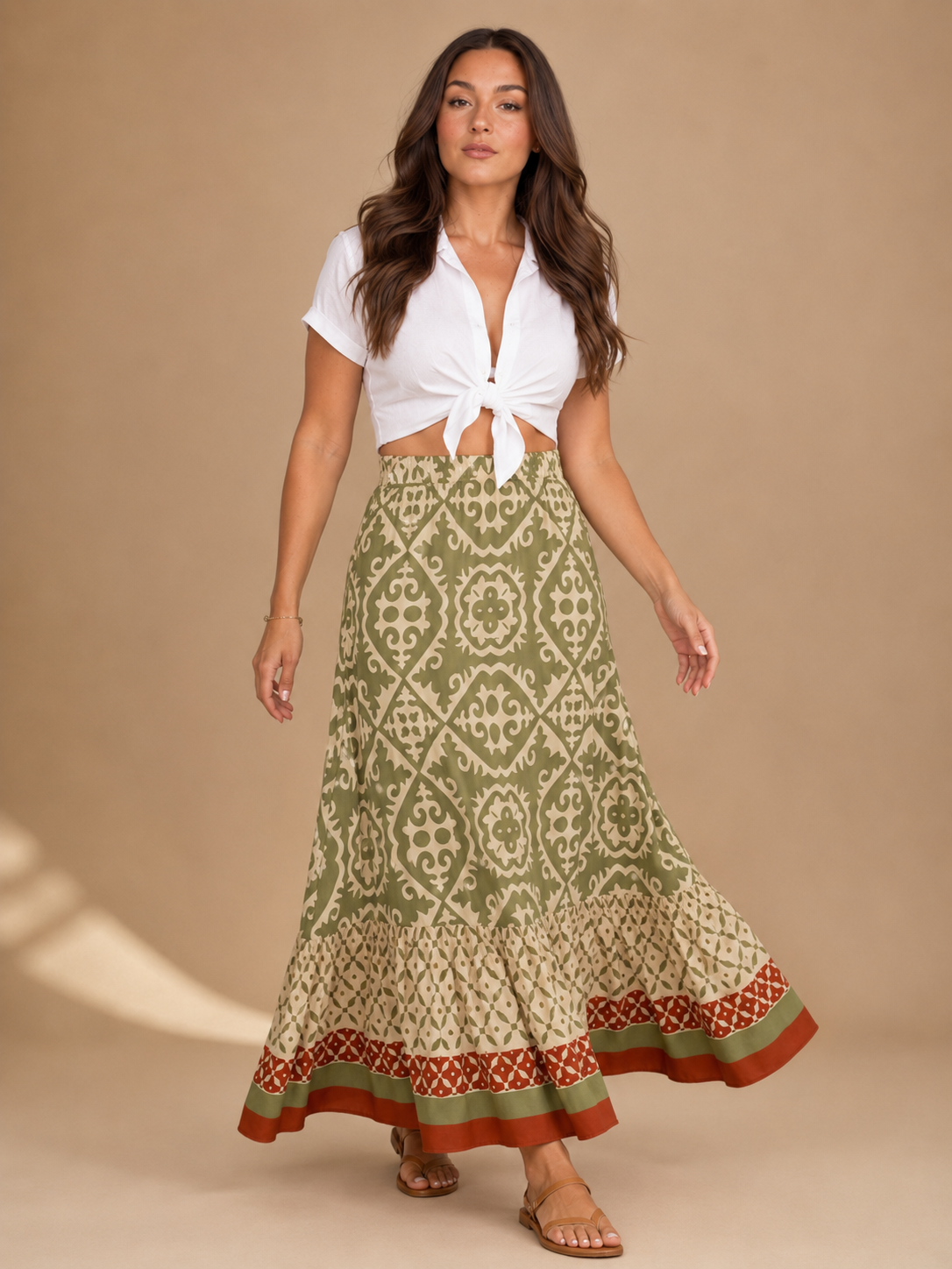 Loovay Marevia, Maxi-Rok met Mediterrane Print