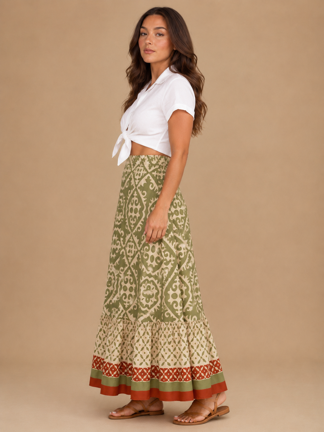 Loovay Marevia, Maxi-Rok met Mediterrane Print
