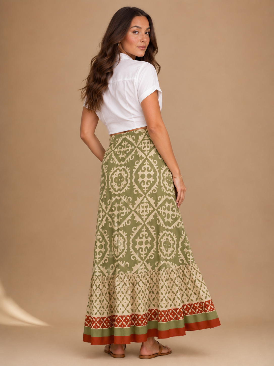 Loovay Marevia, Maxi-Rok met Mediterrane Print