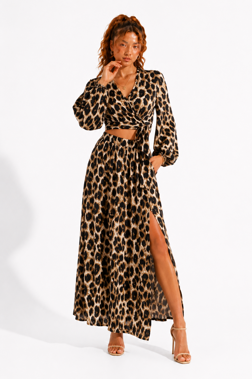Loovay Zafirélla Set, Panterprint Top met Maxi Rok