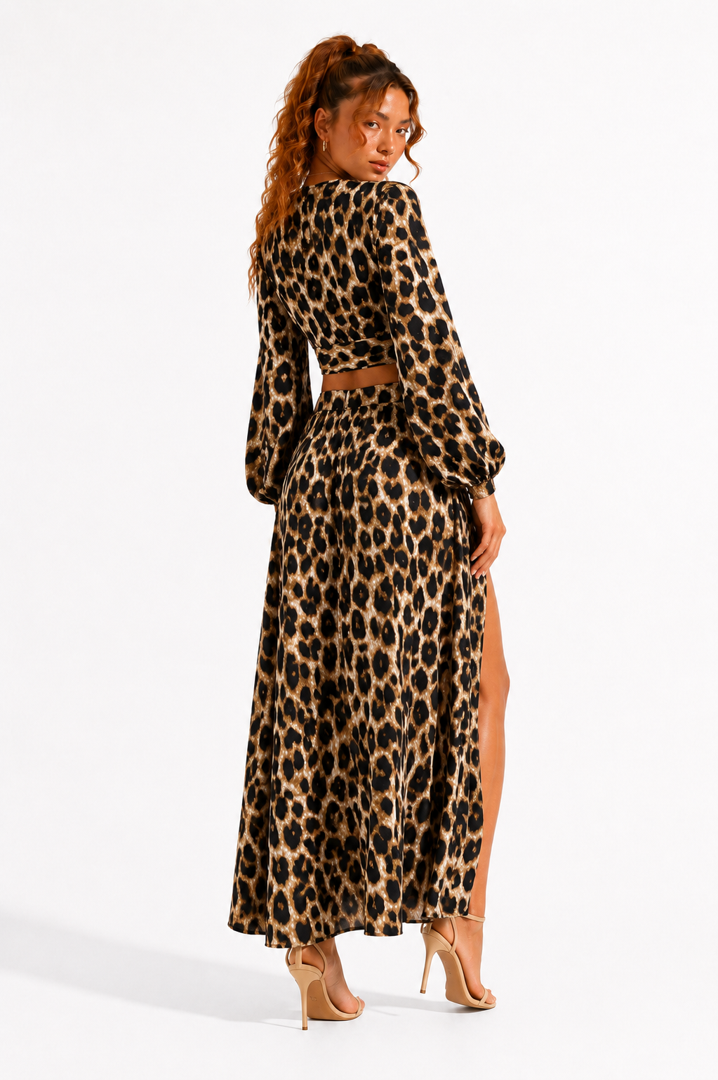 Loovay Zafirélla Set, Panterprint Top met Maxi Rok