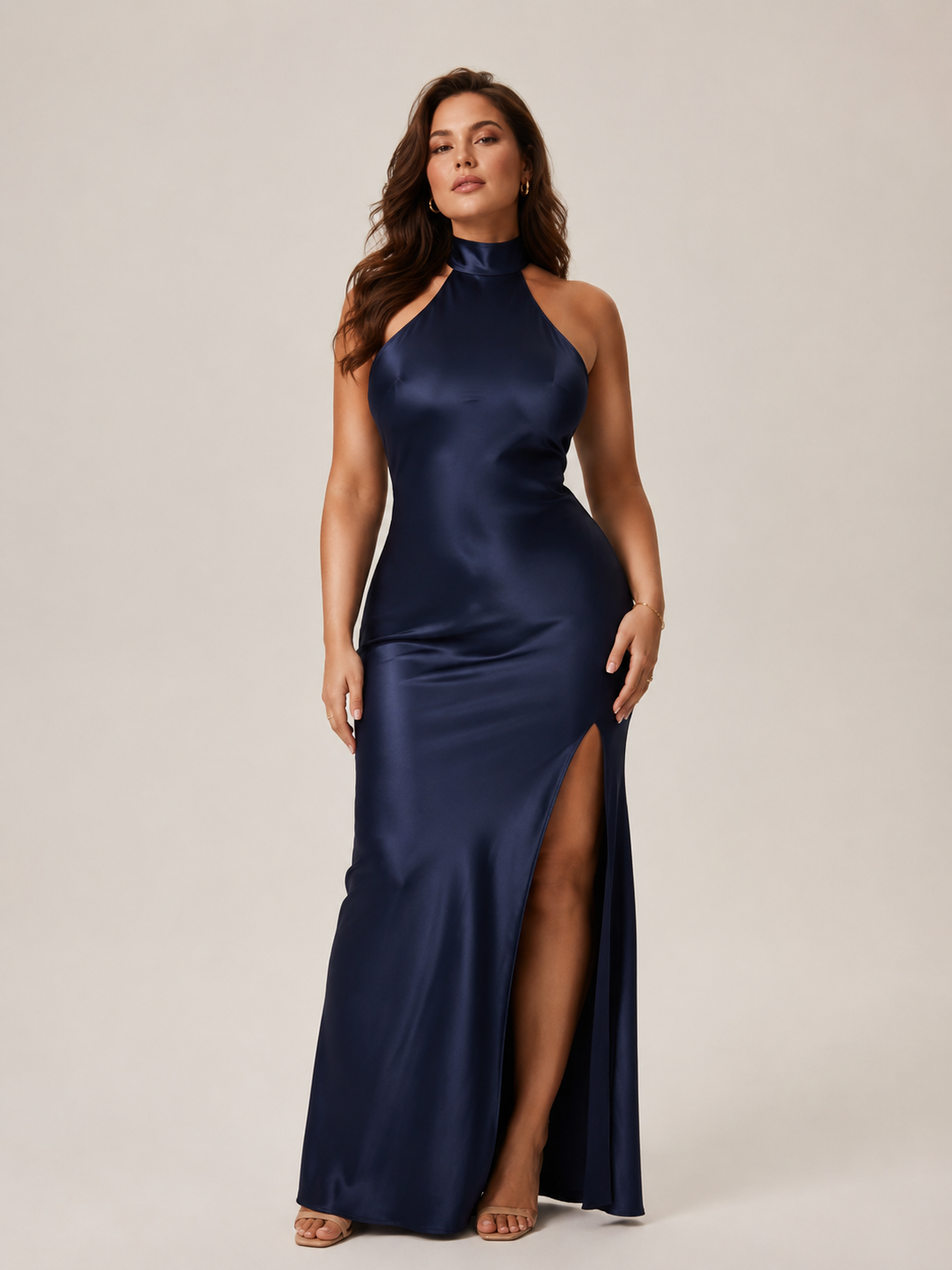 Loovay Valessia Halter Maxi-jurk met Open Rug