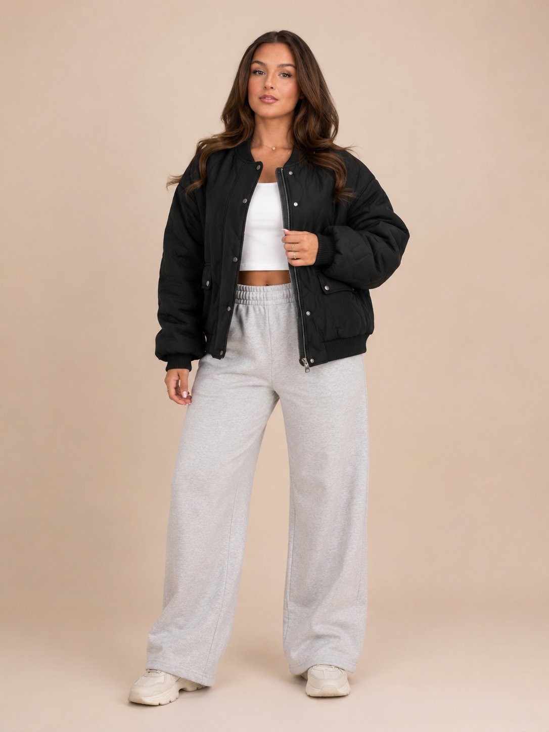 Loovay Rovelle Jack, Gewatteerd Bomberjack met Loose Fit
