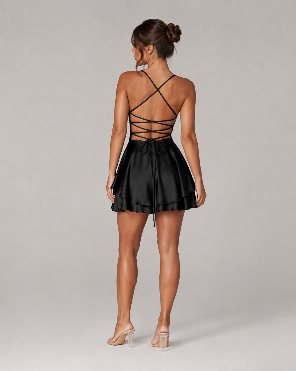 Loovay Sorella Jurk, Mini Jurk met Open Rug