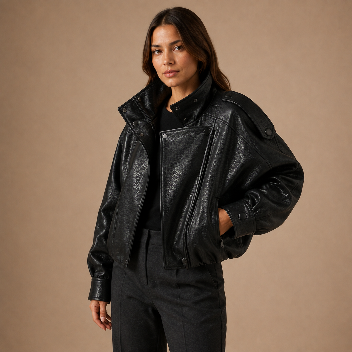 Loovay Valenne Bikerjas met Asymmetrische Rits
