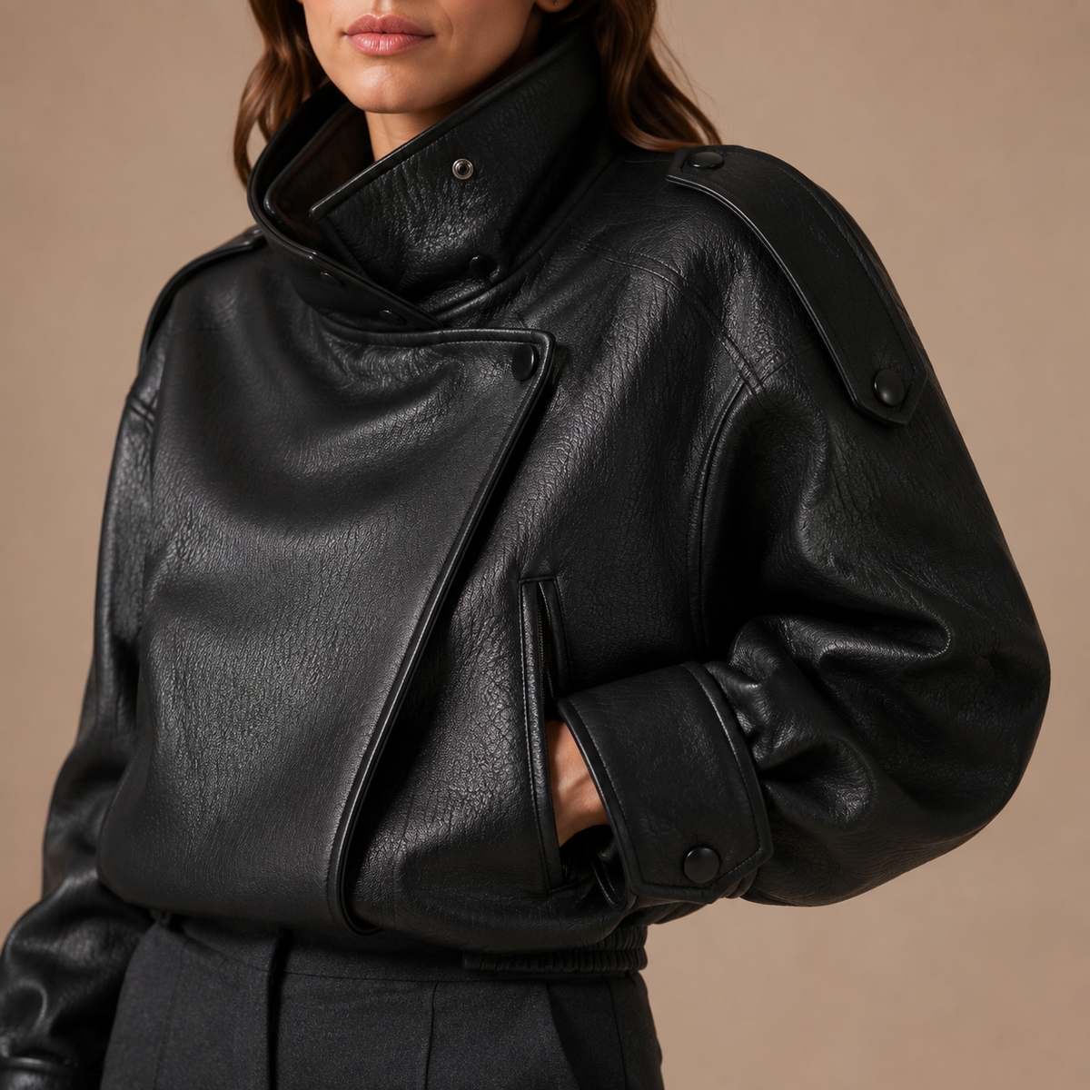Loovay Valenne Bikerjas met Asymmetrische Rits