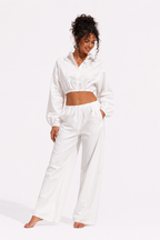 Loovay Elowen Set, Cropped Blouse en Rok met Plooidetails