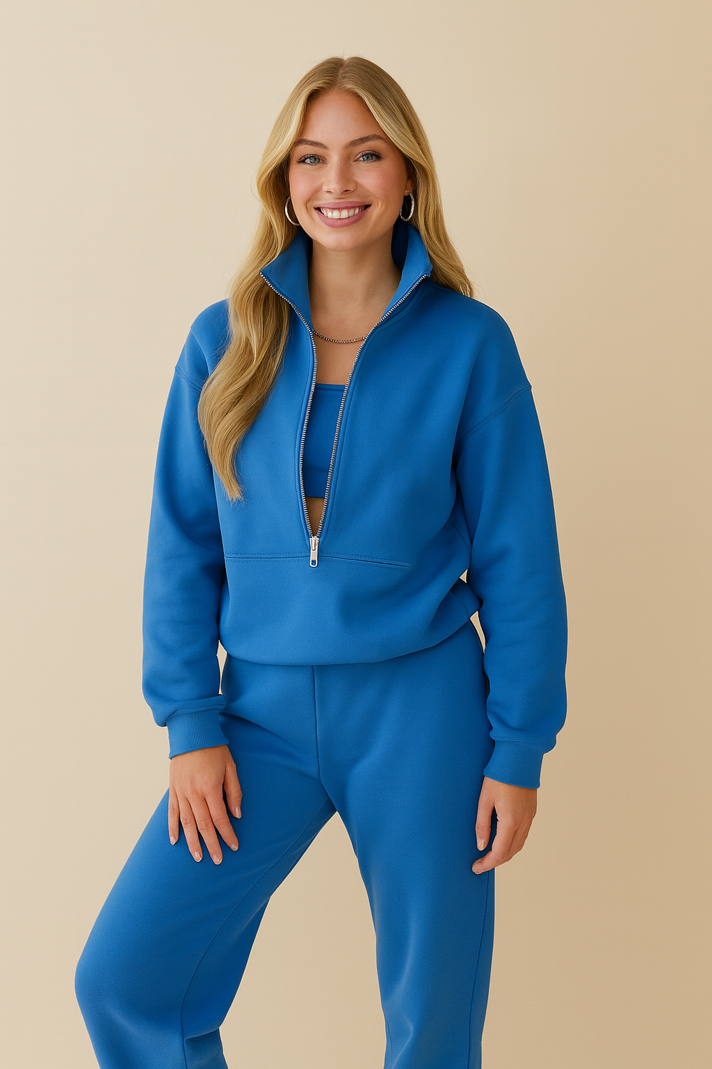 Noliva – Tweedelig joggingpak met halve rits