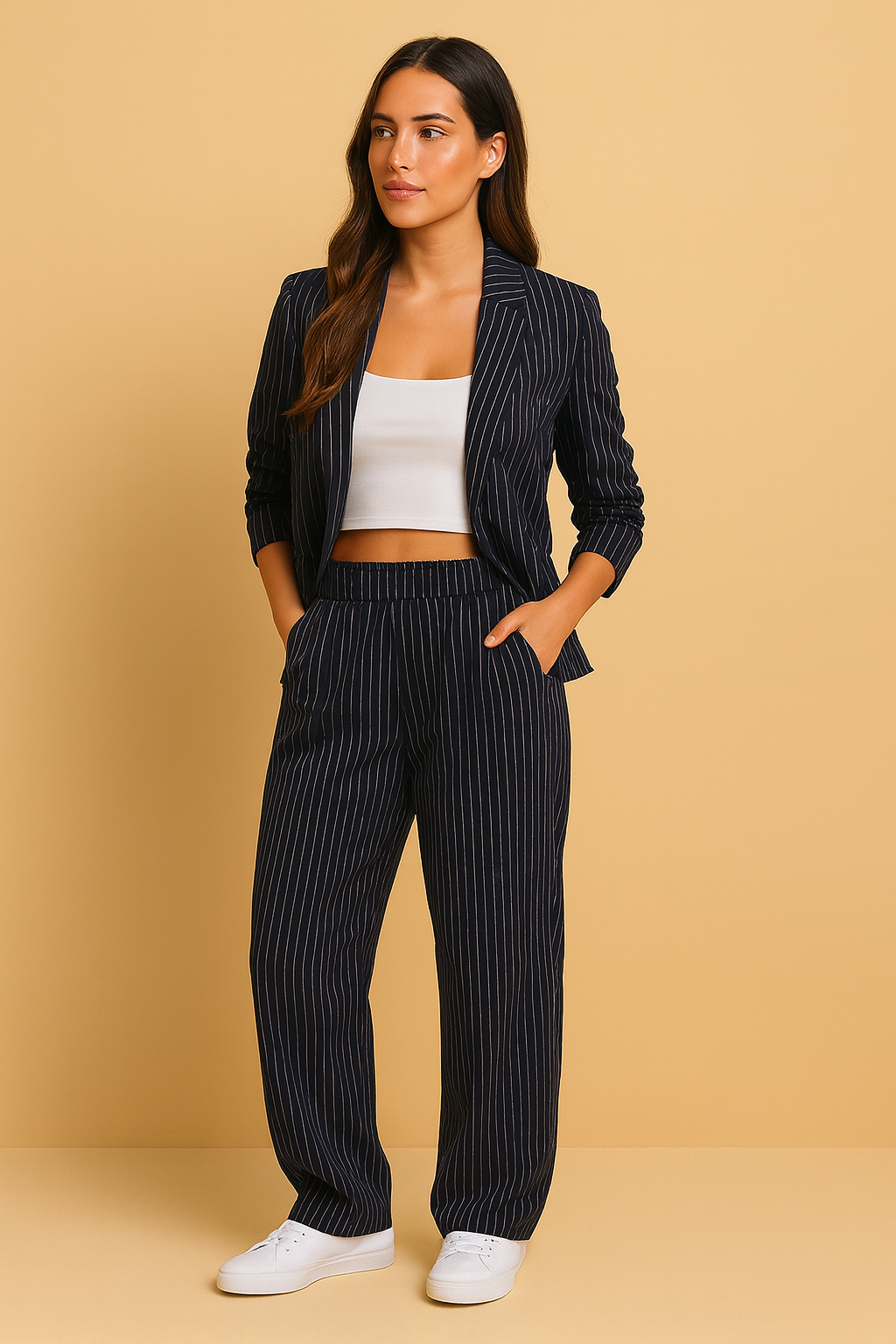 Celyra – Elegante blazer- en broekenset voor dames