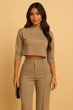Esmara – Getailleerde tweedelige set met cropped top