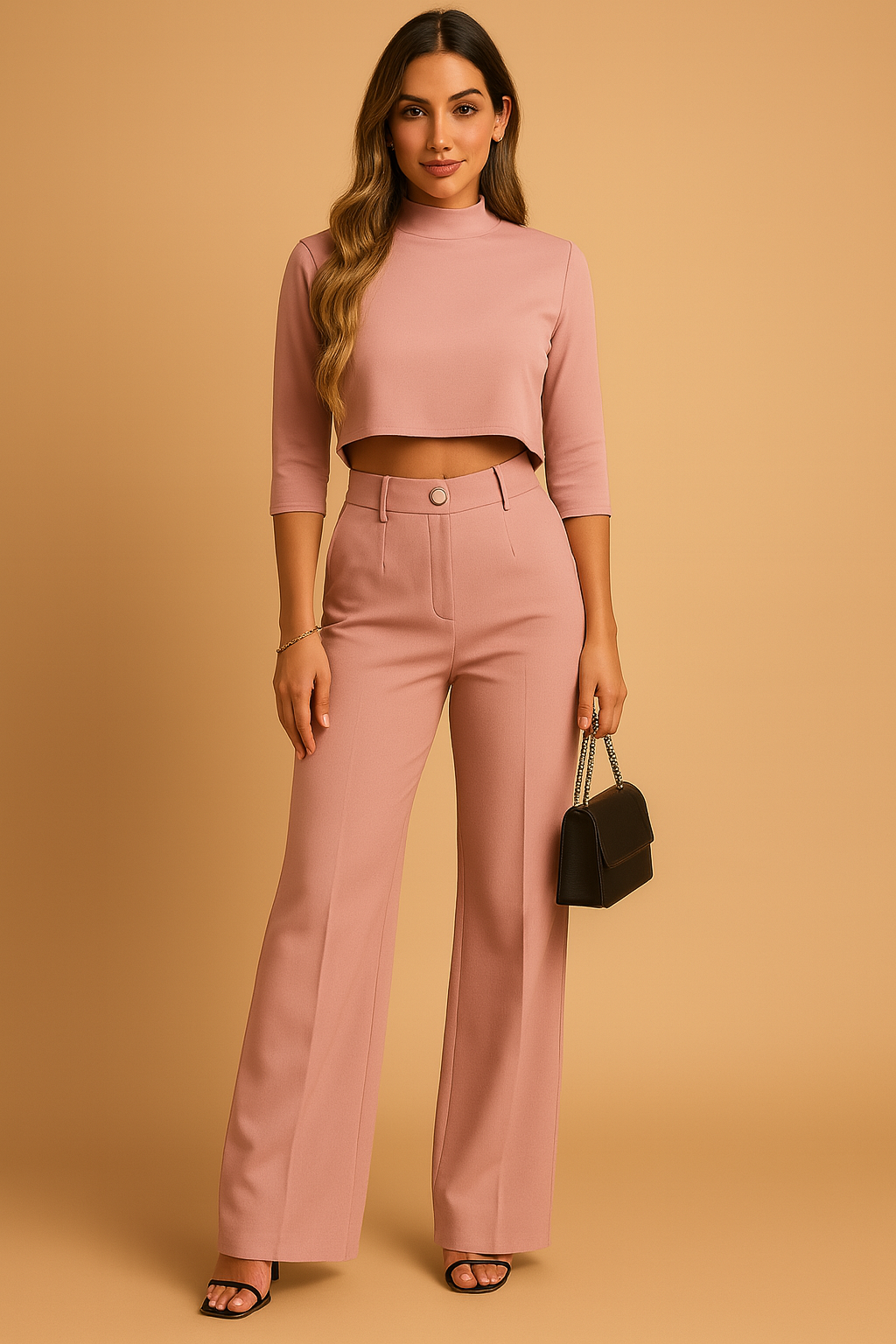 Esmara – Getailleerde tweedelige set met cropped top