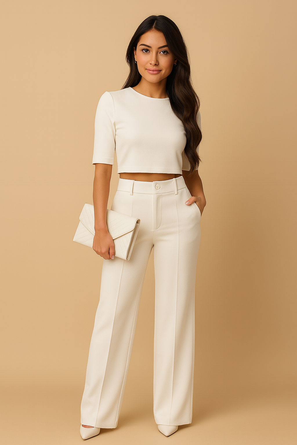 Esmara – Getailleerde tweedelige set met cropped top