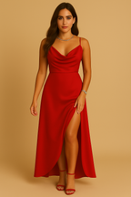 Averra – Elegante maxi-jurk met verfijnde V-hals