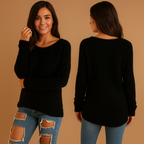 Marayne – Lichtgewicht gebreide trui met ronde hals