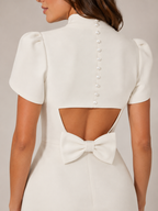 Loovay Rubelle Jurk, Rode Mini Jurk met Open Rug