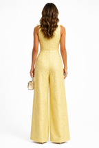 Loovay Soléa Jumpsuit, Luxe Jacquard Elegantie