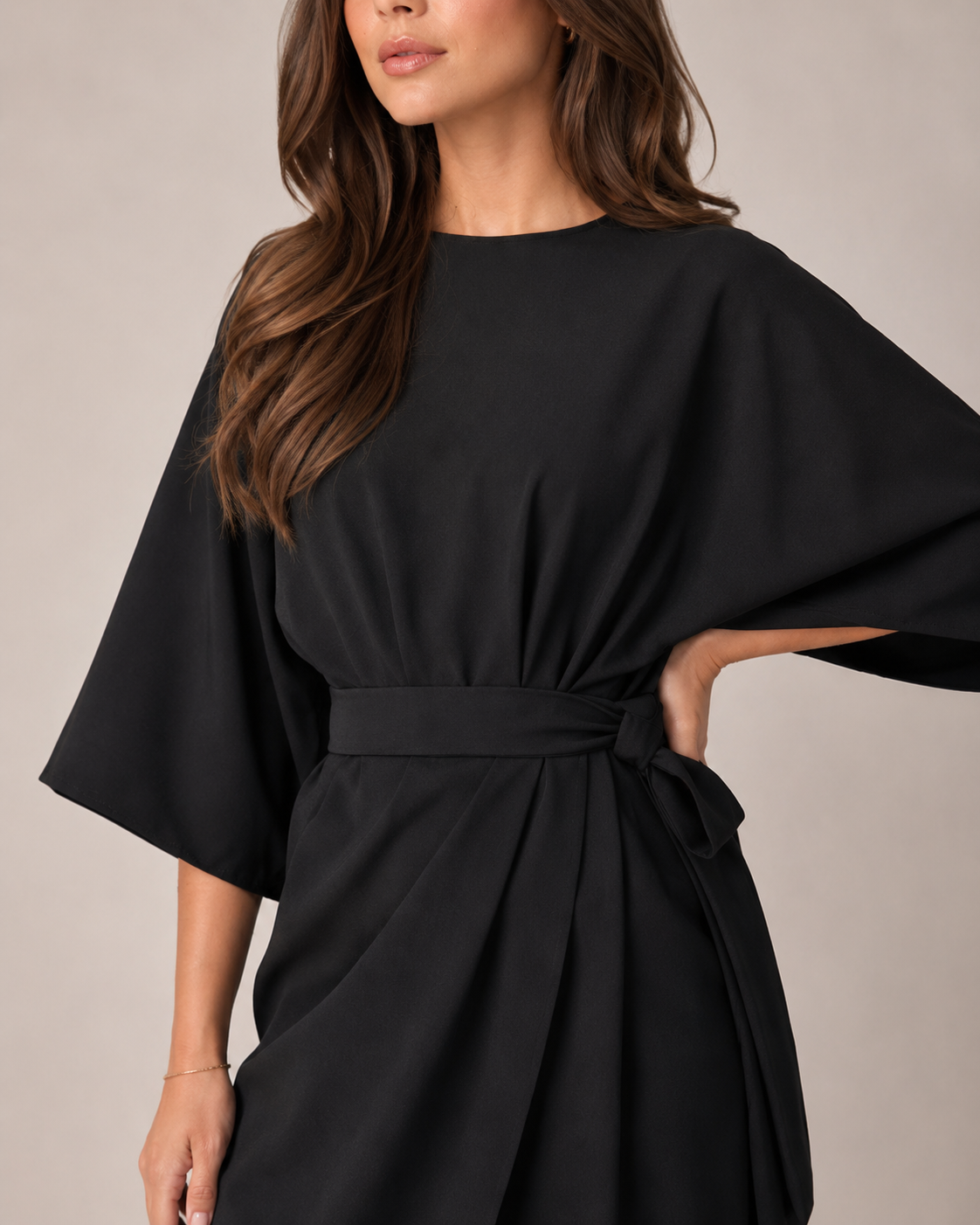 Loovay Evelisse Midi Jurk met Tailleband