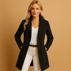 Avénne – Lange elegante damesjas met knopen