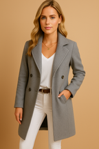 Avénne – Lange elegante damesjas met knopen