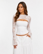 Loovay Azélia Top, Elegante Kanten Look