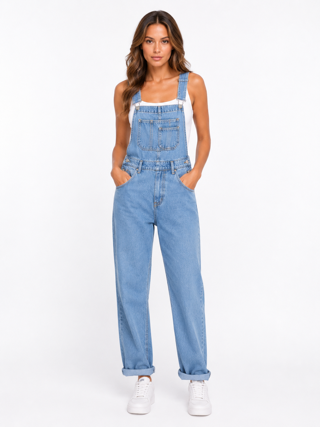Loovay Novara Overall, Denim Casual Chic