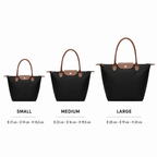 Loovay Norvella Nylon Tote Bag met Leren Details