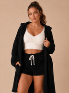 Loovay Elysane Driedelige Pyjamaset met Vest en Short