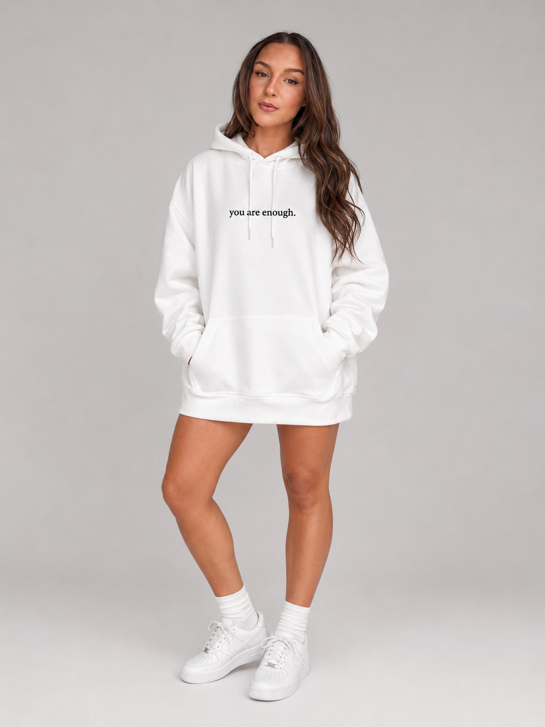Loovay Solace Hoodie, Pluche Hoodie met Tekstprint