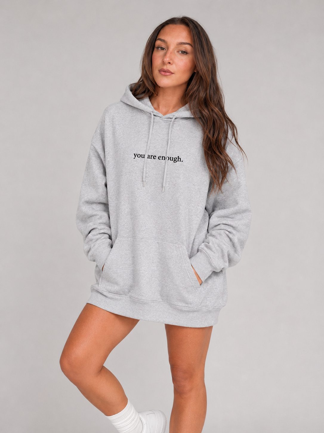 Loovay Solace Hoodie, Pluche Hoodie met Tekstprint