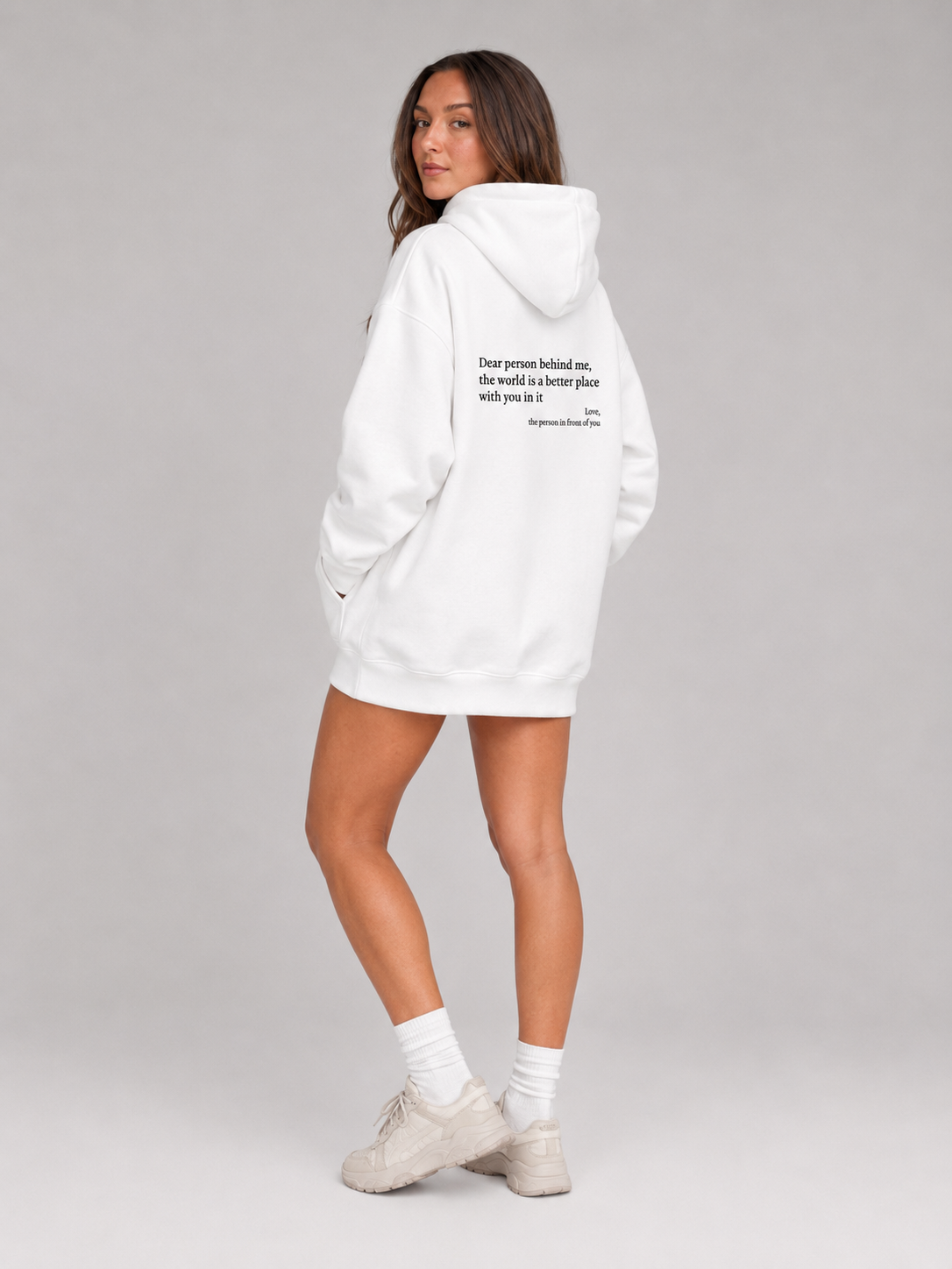 Loovay Solace Hoodie, Pluche Hoodie met Tekstprint