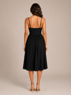 Loovay Elanora Midi Jurk met Strikdetail