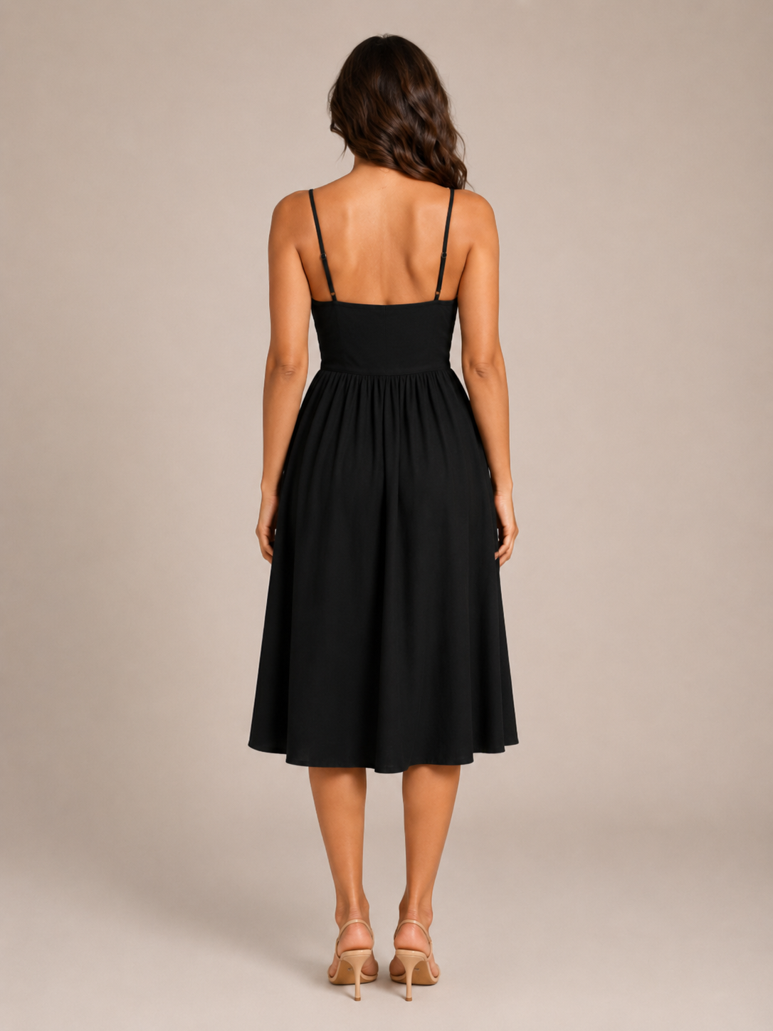 Loovay Elanora Midi Jurk met Strikdetail