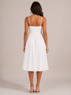 Loovay Elanora Midi Jurk met Strikdetail