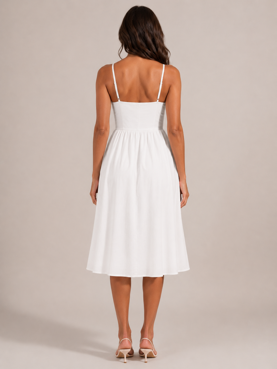 Loovay Elanora Midi Jurk met Strikdetail