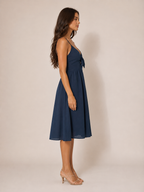 Loovay Elanora Midi Jurk met Strikdetail