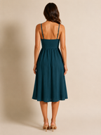 Loovay Elanora Midi Jurk met Strikdetail