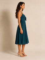 Loovay Elanora Midi Jurk met Strikdetail
