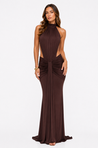 Loovay Aurellia Jurk, Halter Maxi Elegantie