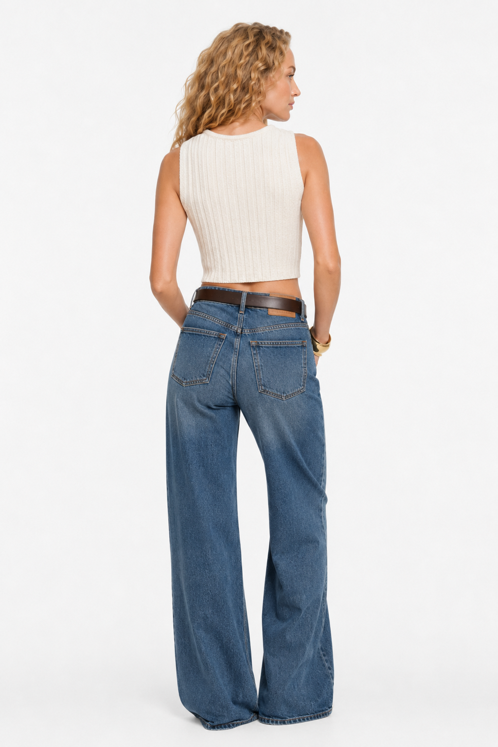 Loovay Veloura Top, Gebreide Cross Elegantie