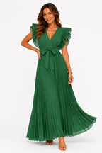 Loovay Emerelle Jurk, Bohemian V-Hals Elegantie
