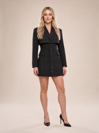 Loovay Arvella Blazer Mini Jurk met Cropped Detail