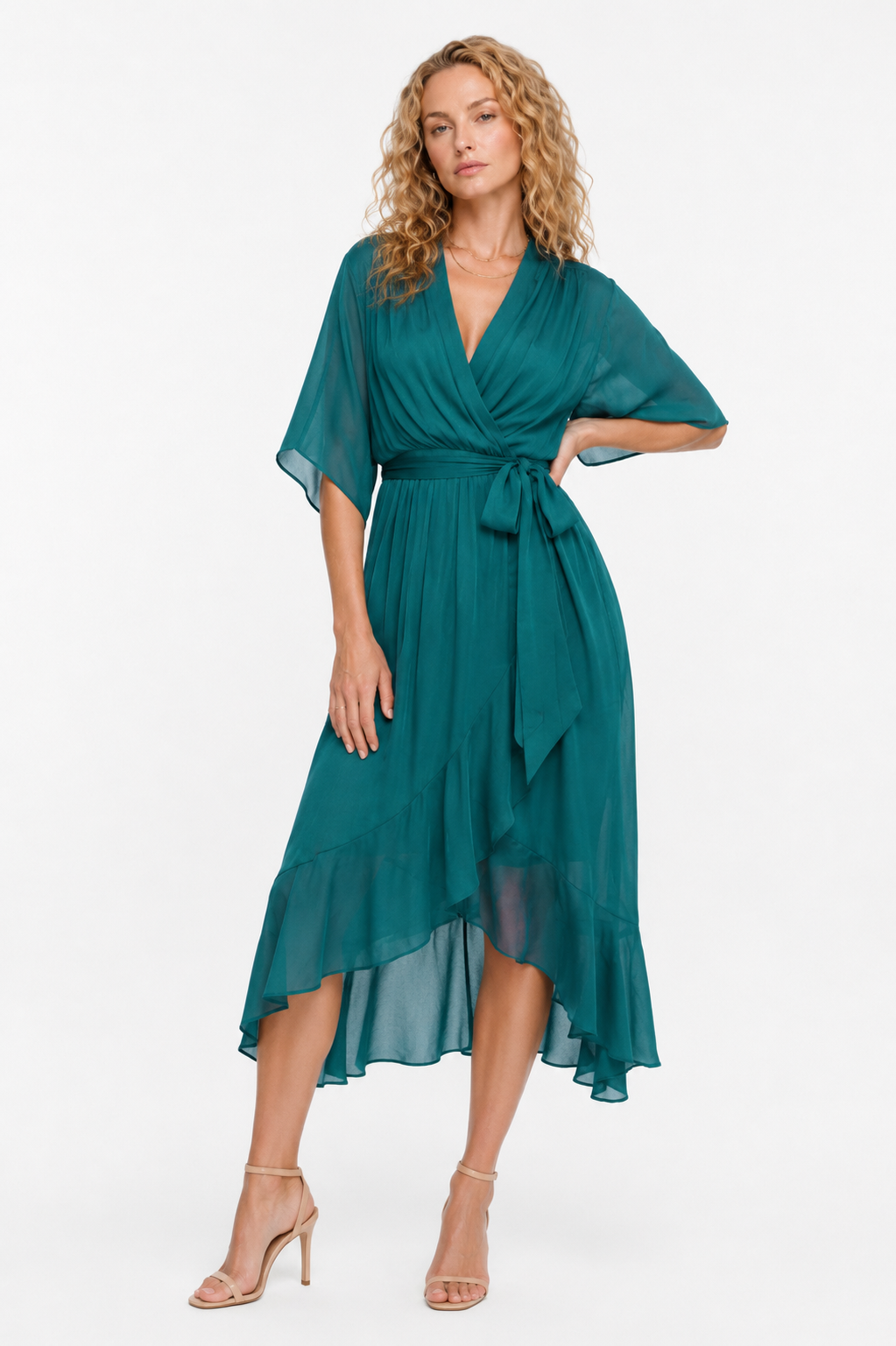 Loovay Eloria Jurk, Wikkel Midi Elegantie