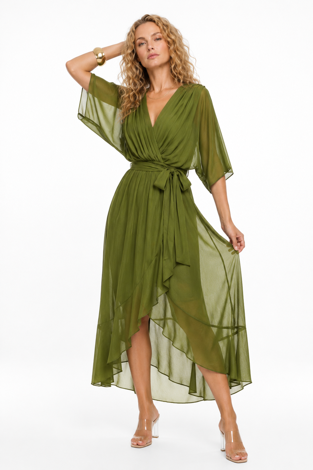 Loovay Eloria Jurk, Wikkel Midi Elegantie