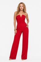Loovay Avelina Jumpsuit, Strapless Elegantie