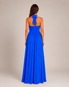 Loovay Varelia Halter Maxi-jurk, Diepe V-hals