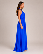 Loovay Varelia Halter Maxi-jurk, Diepe V-hals
