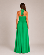 Loovay Varelia Halter Maxi-jurk, Diepe V-hals