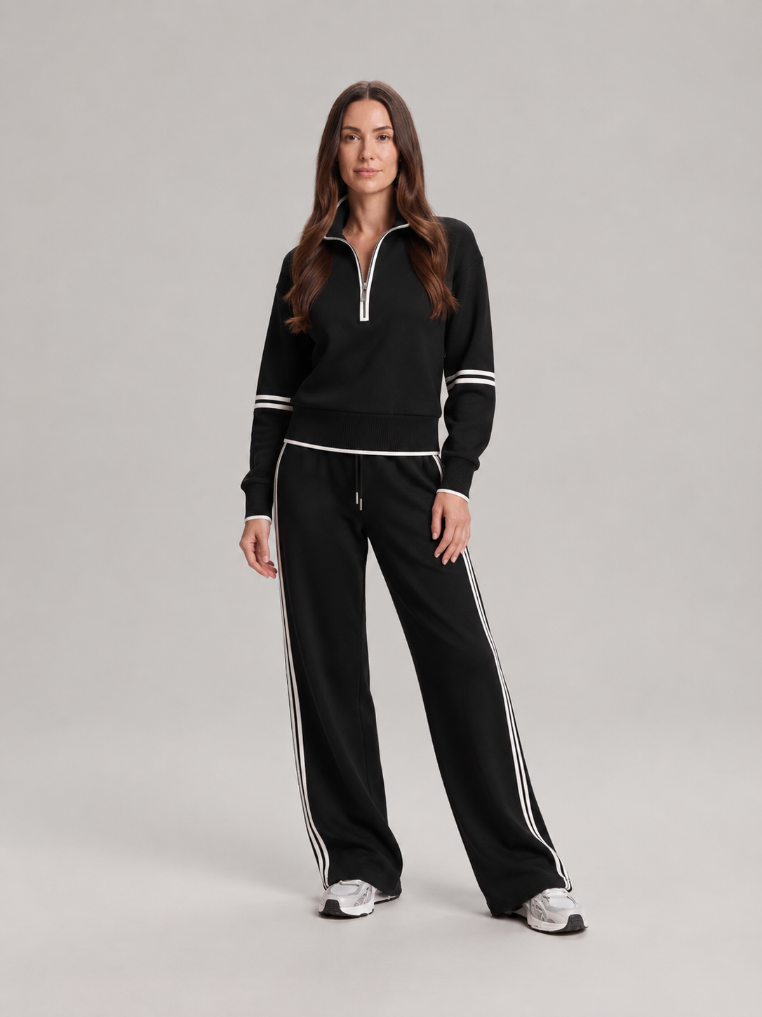 Loovay Vionelle Loungewear Set met Sweater en Wide Leg Broek