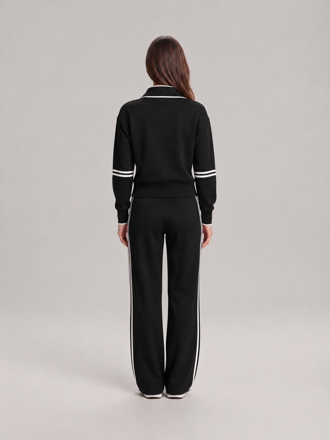 Loovay Vionelle Loungewear Set met Sweater en Wide Leg Broek