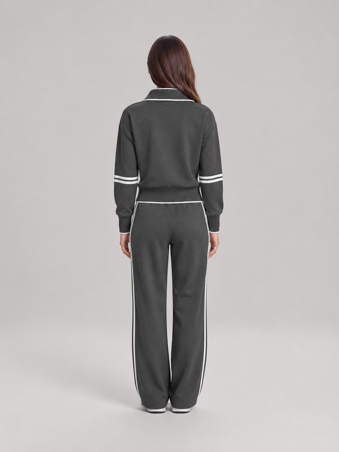 Loovay Vionelle Loungewear Set met Sweater en Wide Leg Broek